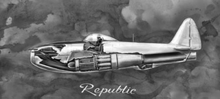 Before the development of the Thunderjet, Republic first considered placing a jet engine in a P-47 Thunderbolt (Author unknown)